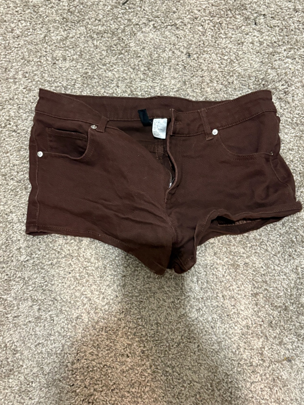 Divided Dark Brown Chino Short Shorts
